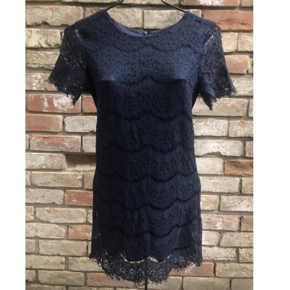 👗 Pink Lily Boutique Navy Lacy Dress NWT Size S🌷*CHARITY ITEM*